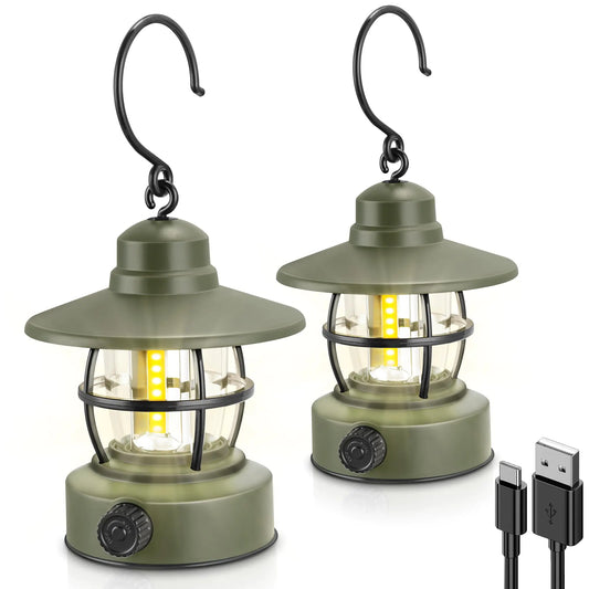 Rechargeable LED Camping Lanterns - 2 Pack