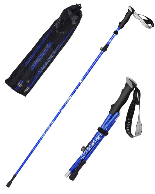 TrailFlex Ultralight Trekking Poles - 53" Blue